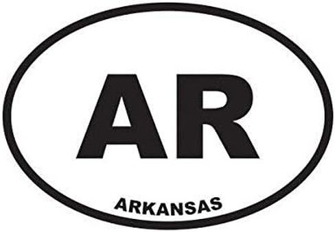 Arkansas State Oval Sticker Decal Vinyl AR 5" Bumper Locker Laptop Window - Sticks to Any Surface in Saudi Arabia