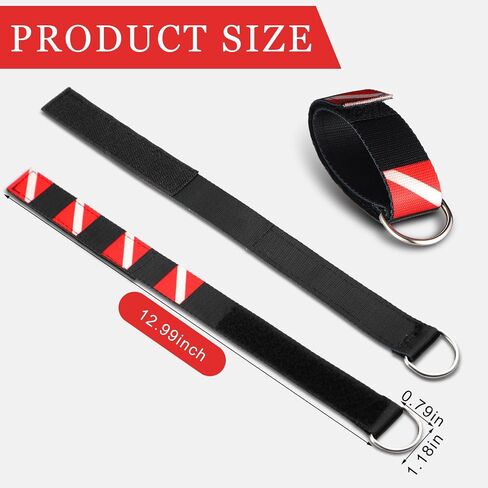 6 PCS Scuba Scuba Diving Strap معصم معصم مع الفولاذ المقاوم للصدأ D حلقة لزجة الغوص للازدغ in Saudi Arabia