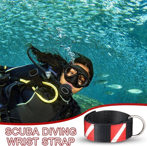 6 PCS Scuba Scuba Diving Strap معصم معصم مع الفولاذ المقاوم للصدأ D حلقة لزجة الغوص للازدغ in Saudi Arabia