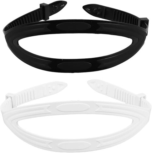 استبدال أحزمة Goggle السيليكون ، 2pcs غطس عالمي نظارات بونجي حزام قابلة للضبط للسباحة الفرقة الفرقة snorkeling موصل scuba eyeglasses الأجزاء (أبيض + أسود 166) in Kuwait