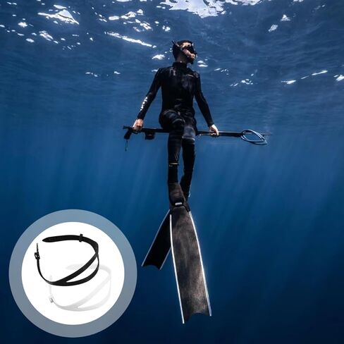 استبدال أحزمة Goggle السيليكون ، 2pcs غطس عالمي نظارات بونجي حزام قابلة للضبط للسباحة الفرقة الفرقة snorkeling موصل scuba eyeglasses الأجزاء (أبيض + أسود 166) in Kuwait