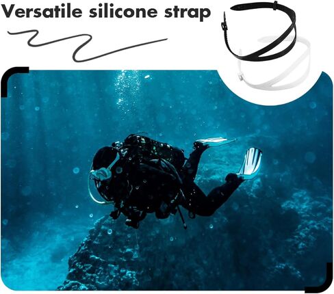 استبدال أحزمة Goggle السيليكون ، 2pcs غطس عالمي نظارات بونجي حزام قابلة للضبط للسباحة الفرقة الفرقة snorkeling موصل scuba eyeglasses الأجزاء (أبيض + أسود 166) in Kuwait