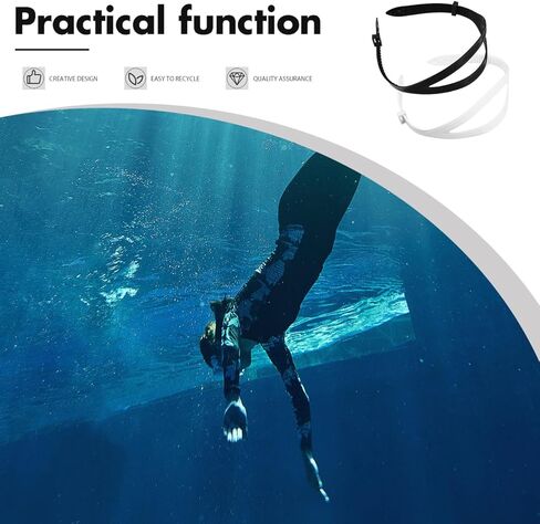 استبدال أحزمة Goggle السيليكون ، 2pcs غطس عالمي نظارات بونجي حزام قابلة للضبط للسباحة الفرقة الفرقة snorkeling موصل scuba eyeglasses الأجزاء (أبيض + أسود 166) in Kuwait