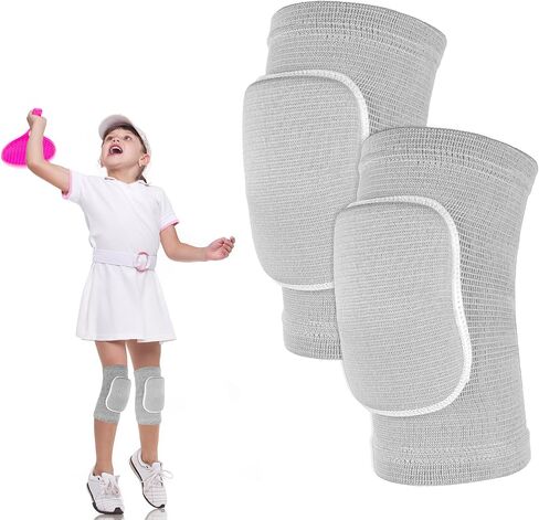 Knee Pads for Kids Suit for Age 7-12 Years, Wrestling Knee Pads Volleyball Knee Pads Thick Sponge Youth Girls Anit-Slip Sport Knee Support Brace for Volleyball Dance Yoga Running Climbing Grey in Saudi Arabia