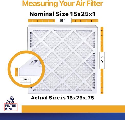 مرشح الملك 17.5x17.5x1 مرشح الهواء | 4 حزمة | MERV 13 HVAC مطوي المرشحات الفرن A/C | صنع في الولايات المتحدة | الحجم الفعلي: 17.5 × 17.5 × .75 " in Kuwait
