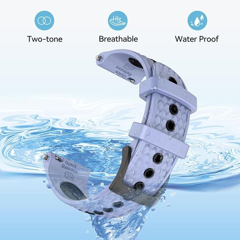 ISABAKE 20MM Watch Band Compatible with Coros Pace 2 / Coros Apex 42mm / Apex 2, Quick Release Soft Silicone Replacement Strap for Coros Pace 2 Smart Watch Women Men in Kuwait