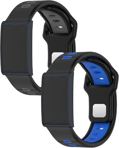 Sport Band Compatible with Amazfit Helio Strap Fitness Tracker Wristband Ultra Soft Liquid Silicone Breathable and Sweat Proof, Quick Detachable Design,2 pack. in Saudi Arabia