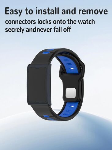 Sport Band Compatible with Amazfit Helio Strap Fitness Tracker Wristband Ultra Soft Liquid Silicone Breathable and Sweat Proof, Quick Detachable Design,2 pack. in Saudi Arabia