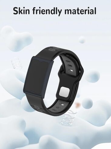 Sport Band Compatible with Amazfit Helio Strap Fitness Tracker Wristband Ultra Soft Liquid Silicone Breathable and Sweat Proof, Quick Detachable Design,2 pack. in Saudi Arabia