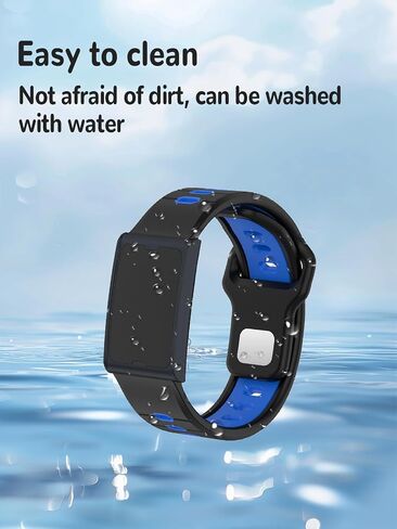 Sport Band Compatible with Amazfit Helio Strap Fitness Tracker Wristband Ultra Soft Liquid Silicone Breathable and Sweat Proof, Quick Detachable Design,2 pack. in Saudi Arabia