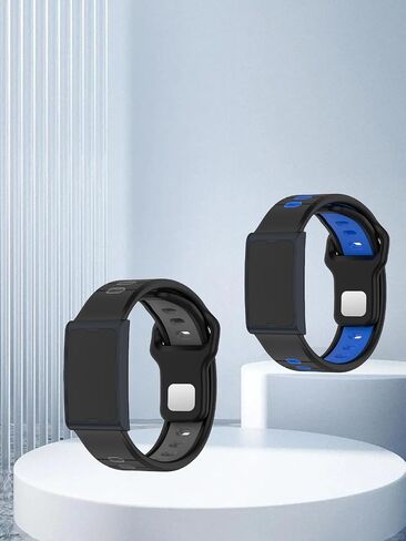 Sport Band Compatible with Amazfit Helio Strap Fitness Tracker Wristband Ultra Soft Liquid Silicone Breathable and Sweat Proof, Quick Detachable Design,2 pack. in Saudi Arabia