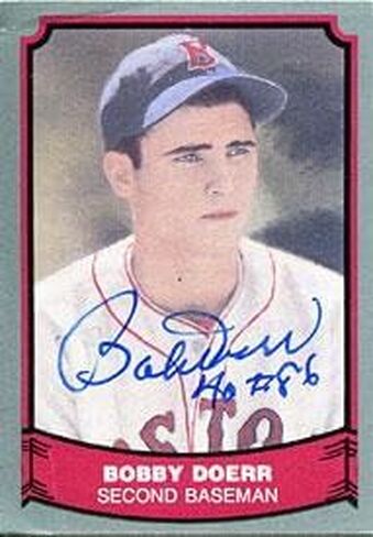 Bobby Doerr موقعة / موقعة 1988 بطاقة المحيط الهادئ - بطاقات البيسبول الموقعة in Kuwait