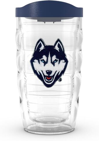 Tervis UConn Huskies - الشعار الأساسي المصنوع في الولايات المتحدة الأمريكية كوب سفر معزول مع عزل معزول يحافظ على المشروبات الباردة والساخنة ، متموجة 10 أوقية ، كلاسيكية in Saudi Arabia