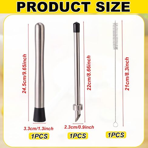 Straw Hole Puncher & Muddler for Lemonade, Stainless Steel Straw Hole Puncher Punching Tools Drinks Stand Supplies for Plastic Lids Lemonade Cups in Saudi Arabia