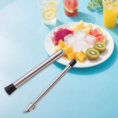 Straw Hole Puncher & Muddler for Lemonade, Stainless Steel Straw Hole Puncher Punching Tools Drinks Stand Supplies for Plastic Lids Lemonade Cups in Saudi Arabia