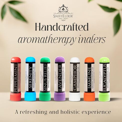 Eucalyptus Inhaler for Adults - 1 Pack Eucalyptus Nasal Inhaler with Essential Oils, Natural Aromatherapy Nasal Stick Inhaler for Breathing, Portable Nasal Inhalers for Aromatherapy Stick in Kuwait