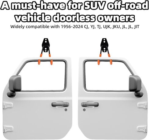 مجموعة تخزين شماعات باب 39PCS متوافقة مع 1956-2024 CJ YJ TJ LJ JK JKU JL JLU JT ، HUCTION CAR OFF ROAD HOOK مع السحابات التي تعمل باللمس وتجهيزات التثبيت مستلزمات الإكسسوارات in Saudi Arabia