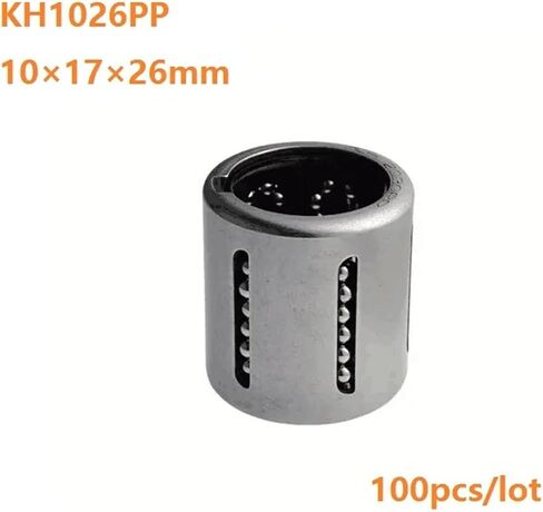 100pcs/lot KH1026PP Ball Linear Motion Bearing Mini Linear Ball Bearings Pressing Linear Bushing CNC Router 10 * 17 * 26mm in Saudi Arabia