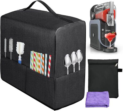 Slushie Machine Cover for Ninja SLUSHi FS301C/FS301/FS300/FS299, Heat-Resistant Waterproof Dust-Proof 600D Polyester Slushie Cover with Storage Bag, 1 Microfiber Cloth (Random Color) in Saudi Arabia