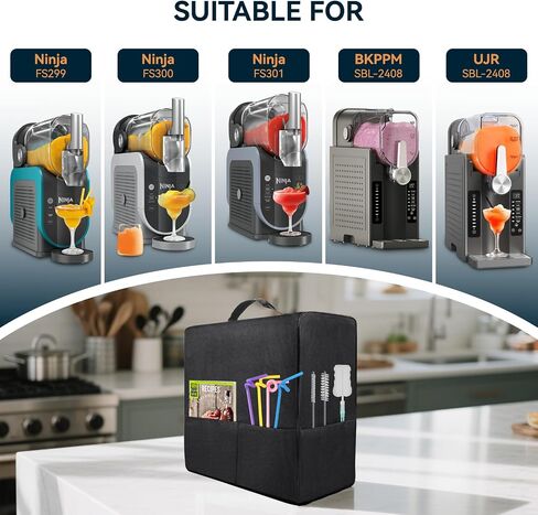 Slushie Machine Cover for Ninja SLUSHi FS301C/FS301/FS300/FS299, Heat-Resistant Waterproof Dust-Proof 600D Polyester Slushie Cover with Storage Bag, 1 Microfiber Cloth (Random Color) in Saudi Arabia