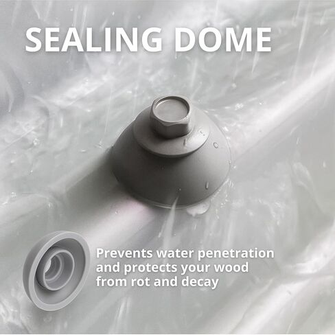 Polycarbonate Tapping Screws for Wood – 2" Outdoor Screws with Expansion Cutters & Sealing Dome Washers – Waterproof, Anti-Corrosion – Fencing & Exterior Projects 50 Pack in Saudi Arabia