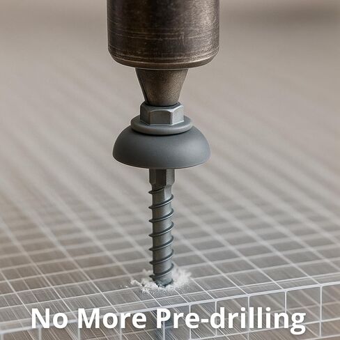 Polycarbonate Tapping Screws for Wood – 2" Outdoor Screws with Expansion Cutters & Sealing Dome Washers – Waterproof, Anti-Corrosion – Fencing & Exterior Projects 50 Pack in Saudi Arabia