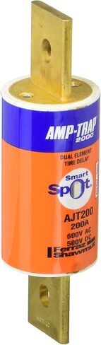 Mersen AJT AMP-TRAP 2000 SMARTSPOT TIME-DELAY/CLASS J FUSE مع الحد الأقصى للحماية من الدائرة ، 600VAC/500VDC ، 200KA AC/100KA DC ، 200 أمبير ، 1-5/8 "قطر x 5-3/4" in Saudi Arabia