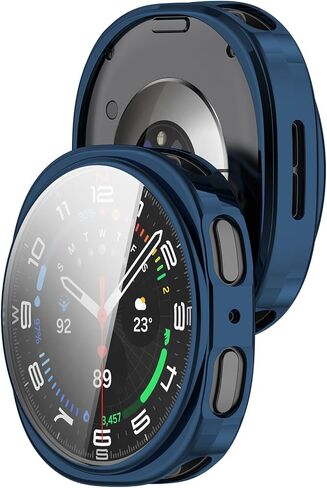 الحالات المتوافقة مع Samsung Galaxy Watch 8 40mm مع واقي الشاشة ، وغطاء مرنة TPU المقاومة للصدمة خدش (الذهب) in Saudi Arabia