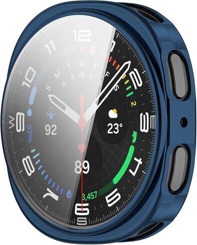الحالات المتوافقة مع Samsung Galaxy Watch 8 40mm مع واقي الشاشة ، وغطاء مرنة TPU المقاومة للصدمة خدش (الذهب) in Saudi Arabia