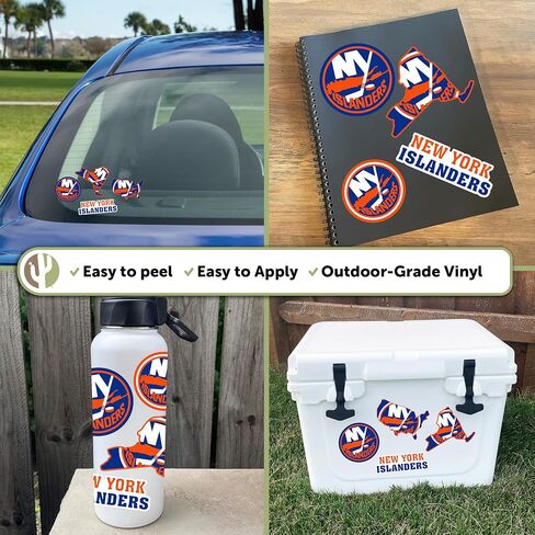 Desert Cactus New York Islands Team Team NHL National Hockey League League Sticker Vinyl Secal Laptop Botto Scrapbook (Type 2-3) in Saudi Arabia