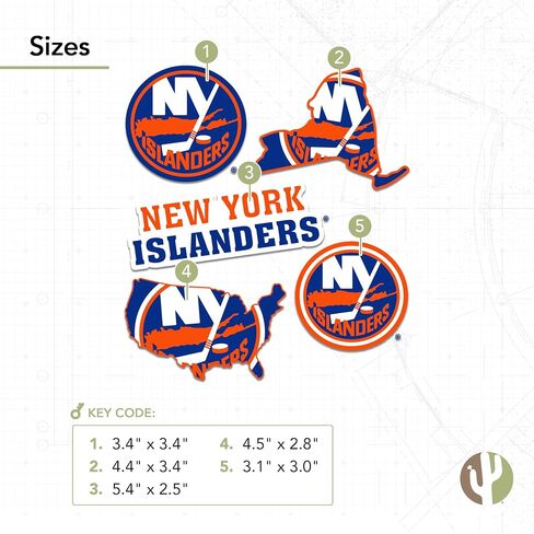 Desert Cactus New York Islands Team Team NHL National Hockey League League Sticker Vinyl Secal Laptop Botto Scrapbook (Type 2-3) in Saudi Arabia
