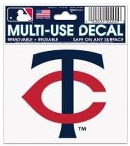 Wincraft MLB Minnesota Twins 84506010 Multi-Use Decal, 3" x 4" in Saudi Arabia