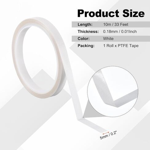 شريط مقاوم للحرارة ، 2.8 بوصة × 33 قدمًا ، شريط درجات حرارة عالية ، PTFE لاصق ، شريط حراري عالي مقاوم للماء لحماية عزل آلة السداد in Saudi Arabia