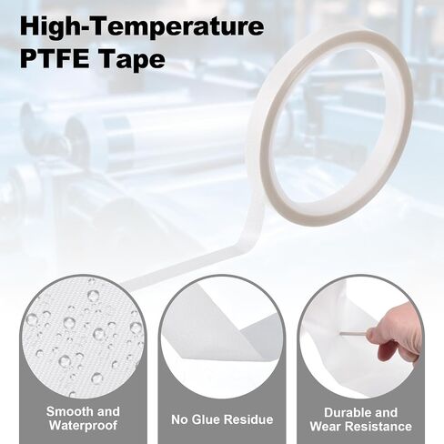 شريط مقاوم للحرارة ، 2.8 بوصة × 33 قدمًا ، شريط درجات حرارة عالية ، PTFE لاصق ، شريط حراري عالي مقاوم للماء لحماية عزل آلة السداد in Saudi Arabia