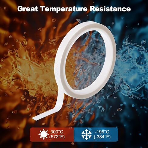 شريط مقاوم للحرارة ، 2.8 بوصة × 33 قدمًا ، شريط درجات حرارة عالية ، PTFE لاصق ، شريط حراري عالي مقاوم للماء لحماية عزل آلة السداد in Saudi Arabia