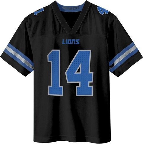 Amon-ra St. Brown Detroit Lions Black #14 NFL Kids Youth 4-20 Name and Number Alternate Away Player Football Jersey in Saudi Arabia