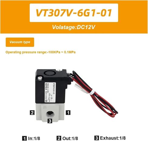 VT307 Series 3-Way Solenoid Valve Direct-Acting Poppet Valve VT307-5G1-01 Vacuum VT307V-5G1-01 high-Frequency Valve(VT307-5G1-01) in Kuwait