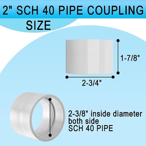 (2" PVC Elbow, 3 Pack) Asterbacks 2 inch PVC 90 Degree Elbow Schedule 40 White Pipe Fittings Connectors PPT-877(3 PCS) in Saudi Arabia