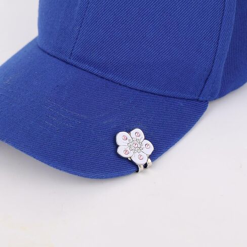 Magnetic Golf Ball Marker with Hat Clip, Flower Shape Magnet Hat Clip Ball Marker Holders Golf Accessories Decoration for Bag Cap Glove Women Men Golfer Gift (White) in Saudi Arabia