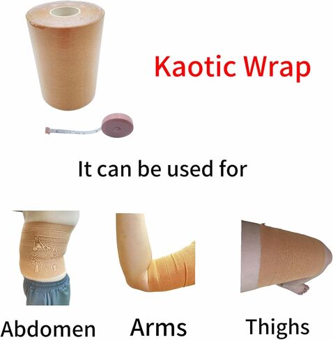 Body Stomach Compression Tape- Extra Wide Kaotic Belly Tape for Body Shaping& Workout& Sweater Enhancer& Skin Protection (Skin Color/10CM*5M) (1 Roll) in Saudi Arabia