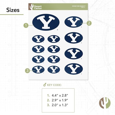 Desert Cactus Brigham Young University Cougars Byu Cougs Sticker Vinyl Scal in Saudi Arabia