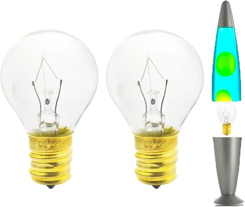 Lava Lamp Bulb 25W ، Lava Lave Light Bulb Placement S11 E17 for 13 inch Lava Light ، 25W 120V E17 BASE BULB ، 2 pack in Saudi Arabia