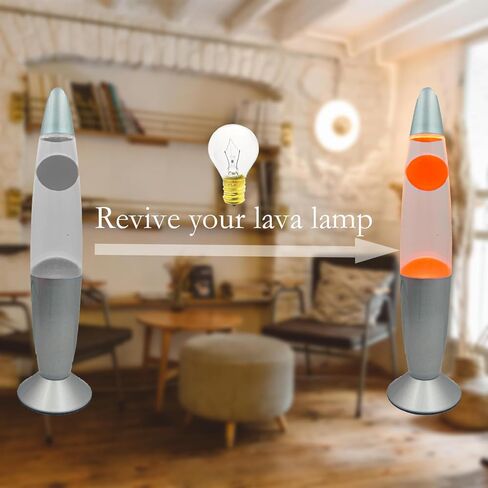 Lava Lamp Bulb 25W ، Lava Lave Light Bulb Placement S11 E17 for 13 inch Lava Light ، 25W 120V E17 BASE BULB ، 2 pack in Saudi Arabia