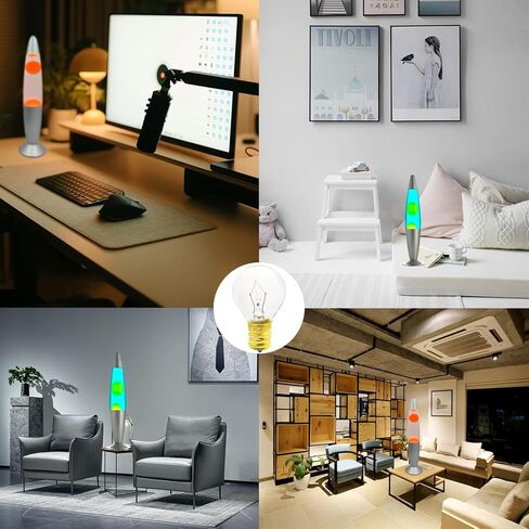 Lava Lamp Bulb 25W ، Lava Lave Light Bulb Placement S11 E17 for 13 inch Lava Light ، 25W 120V E17 BASE BULB ، 2 pack in Saudi Arabia