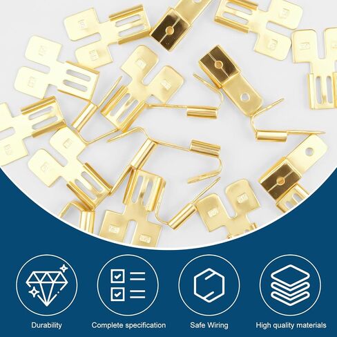 22 PCS CONNECTORIS COONTORS ، موصل مزدوج بأسمائها بأسمائها ، موصلات محول الفصل السريع للكرسي 11 لكل منها ، موصل Piggybacks Spade ، الذكور المزدوج إلى النحاس النحاسي المفرد البستوني السريع in Saudi Arabia