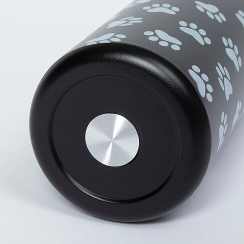 Paw Print 32oz Easy-Sip Double Wall Insulated Stainless Steel Water Bottle – One-Hand Flip Lid with Straw & Carry Handle Travel Tumbler (Purple) in Kuwait