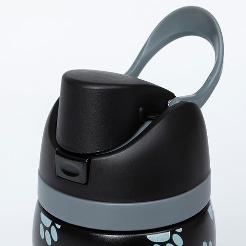 Paw Print 32oz Easy-Sip Double Wall Insulated Stainless Steel Water Bottle – One-Hand Flip Lid with Straw & Carry Handle Travel Tumbler (Purple) in Kuwait