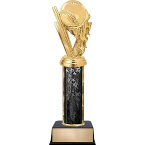 جائزة قابلة للتخصيص 11 "Softball Fireball Black Star Trophy ، Engrave الآن in Kuwait