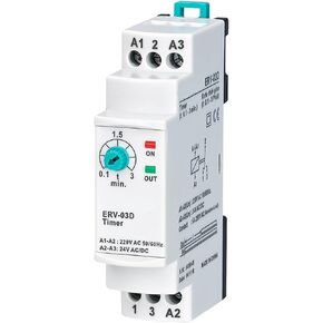 ERV-03D On Delay Time Relay Electronic Adjustable (0.1-3min.) 1Pcs(150-260VAC 24VDC) in Kuwait