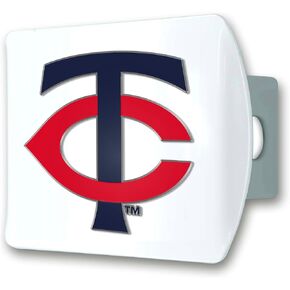 Fanmats 43778 MLB - New York Yankees Color Hitch Cover - White with Metal Chrome 3D Logo Emblem - Easy Truck ، SUV ، Car - Meale Paint for Die Hard MLB Fan in Saudi Arabia